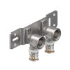 Uponor montagebeugel + muurplaten, S-Press Plus, vertind, pers x bi.dr., Kiwa, 16 mm x &frac12;", 50 mm 