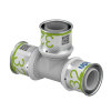 Uponor T-stuk 90°, S-Press Plus, ppsu, 3 pers, Kiwa, 32 mm 