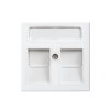 ABB Busch-Jaeger Balance SI centraalplaat, 2x modular jack connectors, schuifjes, alpine wit 