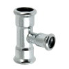 Bonfix verloop T-stuk 90°, Press, staal verzinkt, 3x pers, epdm 22 x 28 x 22 mm 