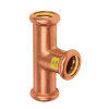 Bonfix T-stuk 90°, gas, Press, roodkoper, 3x pers, hnbr, Gastec QA, 15 mm 