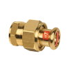 Bonfix 3-delige schroef koppeling, Press, roodkoper, bi.dr. x pers, vlakke dichting, fkm, ¾" x 15 mm 