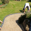 Nidaborder borderrand, type Curve GC 70, pvc, 2000 x 100 x 70 mm, grijs 
