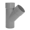 Pipelife T-stuk 45°, pvc, 2x inwendig lijm/1x uitwendig lijm, grijs, KOMO, 110 mm 