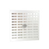 Nedco schuifrooster met draaidop en gaas, aluminium, 300 x 300 mm, wit 