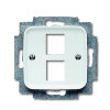 ABB Busch-Jaeger centraalplaat, Reflex SI, voor Modular Jack, 2-voudig, alpin wit 