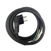 Perilex aansluitsnoer met geaarde stekker, haaks, 5-p, H07RN-F, zwart, 5x 1,5 mm², 3 m 