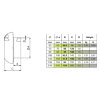 Dallai V-deel met laskoppeling, type C, zwart, 70 x 70 mm 