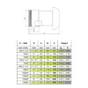Dallai V-deel x buitendraad, type C, verzinkt, 89 mm x 2½" 