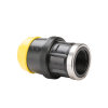 Hawle schroefkoppeling, zwart, Gastec QA, type K6225, steek x binnendraad, 25 mm x ¾" 