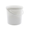 Cilindrische emmer, exclusief deksel, met kunststof hengsel, JET 107, pp, wit, 10 liter 