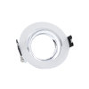 Adurolight® inbouwarmatuur, Mona, kantelbaar, wit, zilver reflector, 80 mm, excl. lamp 