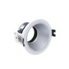 Adurolight® Unterputzspot, Mona, schwenkbar, weiß, Reflektor silber matt, 82 mm, ohne Lampe 