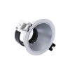 Adurolight® inbouwarmatuur, Mona, kantelbaar, wit, a-sym. mat zilver reflector, 82 mm, excl. lamp 