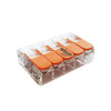 Wago verbindingsklem, compact, hersluitbaar, transp., type 221-615, 5x 0,5-6 mm², blister à 6 stuks 