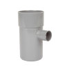 Nicoll verloop T-stuk 88°, pvc, 2x inwendig lijm/1x uitwendig lijm, grijs, 110 x 40 x 110 mm 