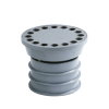 Dyka hwa balkonafvoerset, pvc, incl. abs rooster, onderuitloop, verjongd spie, 80 mm