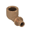 TECEflex knie 90°, brons, pers x binnendraad, compact 16 mm x ½" 