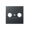 Jung centraalplaat, A range, voor antennecontactdoos, mat antraciet 