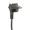 HK aansluitsnoer, stekker+ra, haaks/adereindhuls, H05V2V2-F, 3G 1 mm², zwart, 1 m, 90 °C