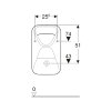 Geberit 300 urinoir, boveninlaat, afvoer achter, 570 x 340 x 340 mm, wit 