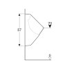 Geberit 300 urinoir, boveninlaat, afvoer achter, 570 x 340 x 340 mm, wit 