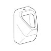 Geberit 300 urinoir, boveninlaat, afvoer achter, 570 x 340 x 340 mm, wit 
