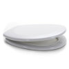 Geberit closetzitting, type 300 Basic, 37 x 45 cm, deksel, chroom scharnier, montage boven, wit 