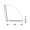 Geberit closetzitting, type 300 Basic, 37 x 45 cm, deksel, chroom scharnier, montage boven, wit 