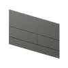 TECEsquare ll bedieningspaneel voor duospoeltechniek, metaal, 2-knops, geborsteld chroom, zwart 