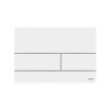 TECEsquare ll bedieningspaneel voor duospoeltechniek, metaal, 2-knops, mat wit 