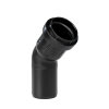 Pipelife Master3Plus bocht 45°, manchet x spie, pp, zwart, 40 mm