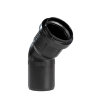 Pipelife Master3Plus bocht 45°, manchet x spie, pp, zwart, 50 mm 
