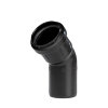 Pipelife Master3Plus bocht 45°, manchet x spie, pp, zwart, 50 mm 