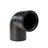Pipelife Master3Plus Bogen 87,5°, Manschette x Spitzende, PP, schwarz, 90 mm 