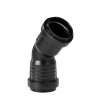 Pipelife Master3Plus bocht 45°, 2x manchet, pp, zwart, 40 mm