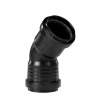 Pipelife Master3Plus bocht 45°, 2x manchet, pp, zwart, 50 mm 