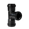 Pipelife Master3Plus Abzweig 87,5°, 3x Manschette, PP, schwarz, 75 mm 