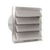 Nedco ventilatierooster, rvs 304, type Eco+, spie, met vaste lamellen en terugslagklep, 150 mm 