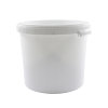 Cilindrische emmer, exclusief deksel, met 2 handgrepen, JET 260, pp, wit, 25 liter 