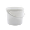 Cilindrische emmer, exclusief deksel, met kunststof hengsel, JET 56, pp, wit, 5 liter 