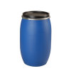 Vat met klemdeksel, zonder handgreep, blauw, 120 liter 