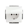 ABB Busch-Jaeger Future linear wandcontactdoos, inbouw, randaarde en klapdeksel, studio wit 