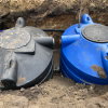 Regenwassertank mit Schacht, Modell Premium DS4000, PE, 4000 l, 230 x 180 x 145 cm, unterirdisch 
