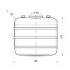 Regenwatertank, incl. drukpomp set, pe, 1100 liter, 145 x 72 x 137,5 cm, bovengronds, incl.staalband 