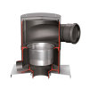 Cycloon regenwater filter, zelfreinigend, type WF 3001 - WFF150, pp, 60T 