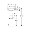 Geberit fontein, type iCon, 380 x 280 x 135 mm, rechthoek, kraangat rechts, wit 