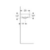 Geberit fontein, type iCon, 380 x 280 x 135 mm, rechthoek, kraangat rechts, wit 