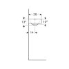 Geberit fontein, type iCon, 380 x 280 x 135 mm, rechthoek, kraangat links, wit 