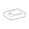 Geberit fontein, type iCon, 380 x 280 x 135 mm, rechthoek, kraangat links, wit 